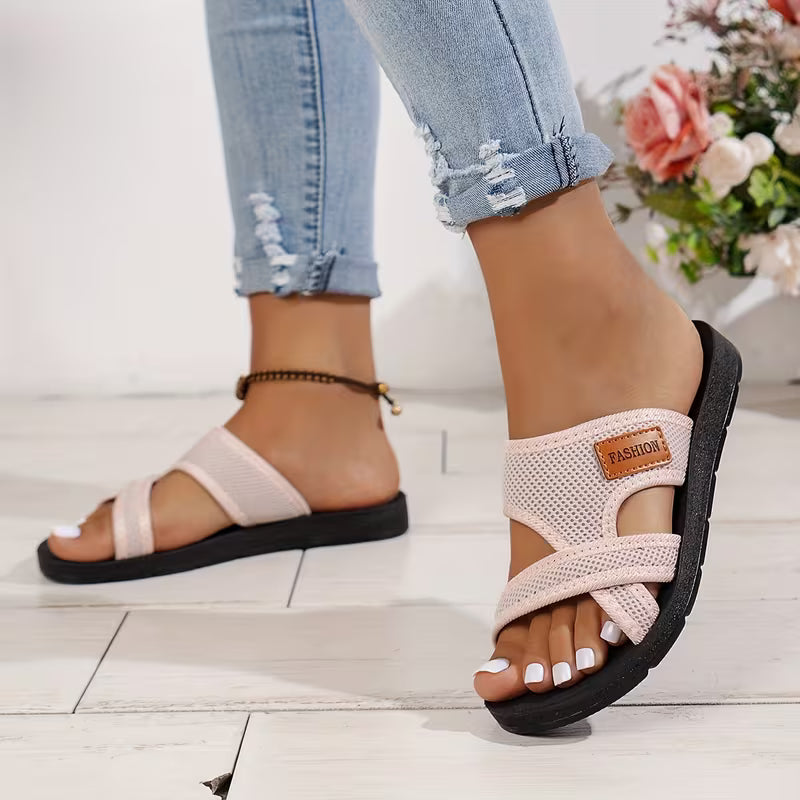 Cally | Mules à brides croisées et anneau d'orteil