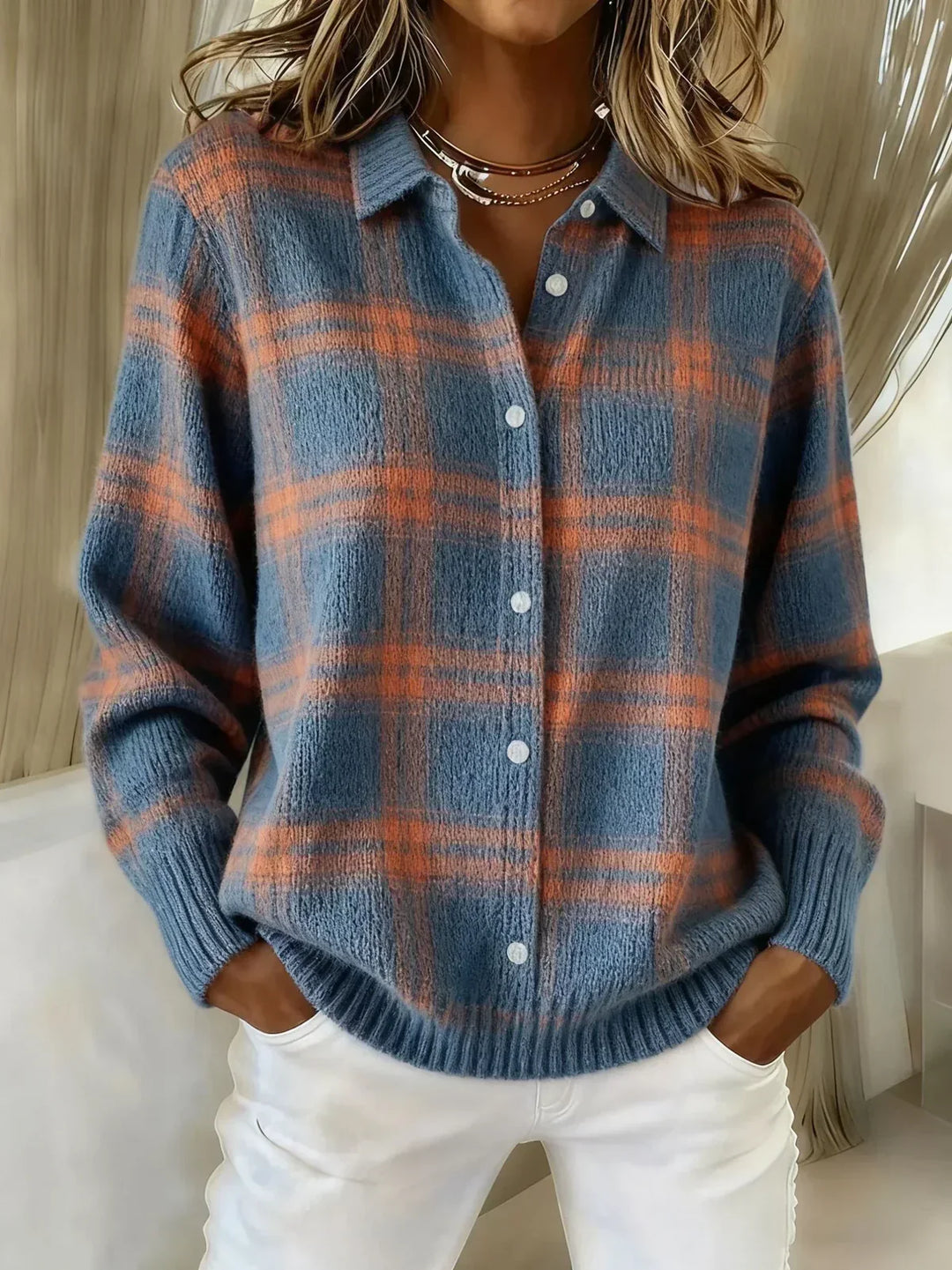 Fiammetta | Cardigan à carreaux