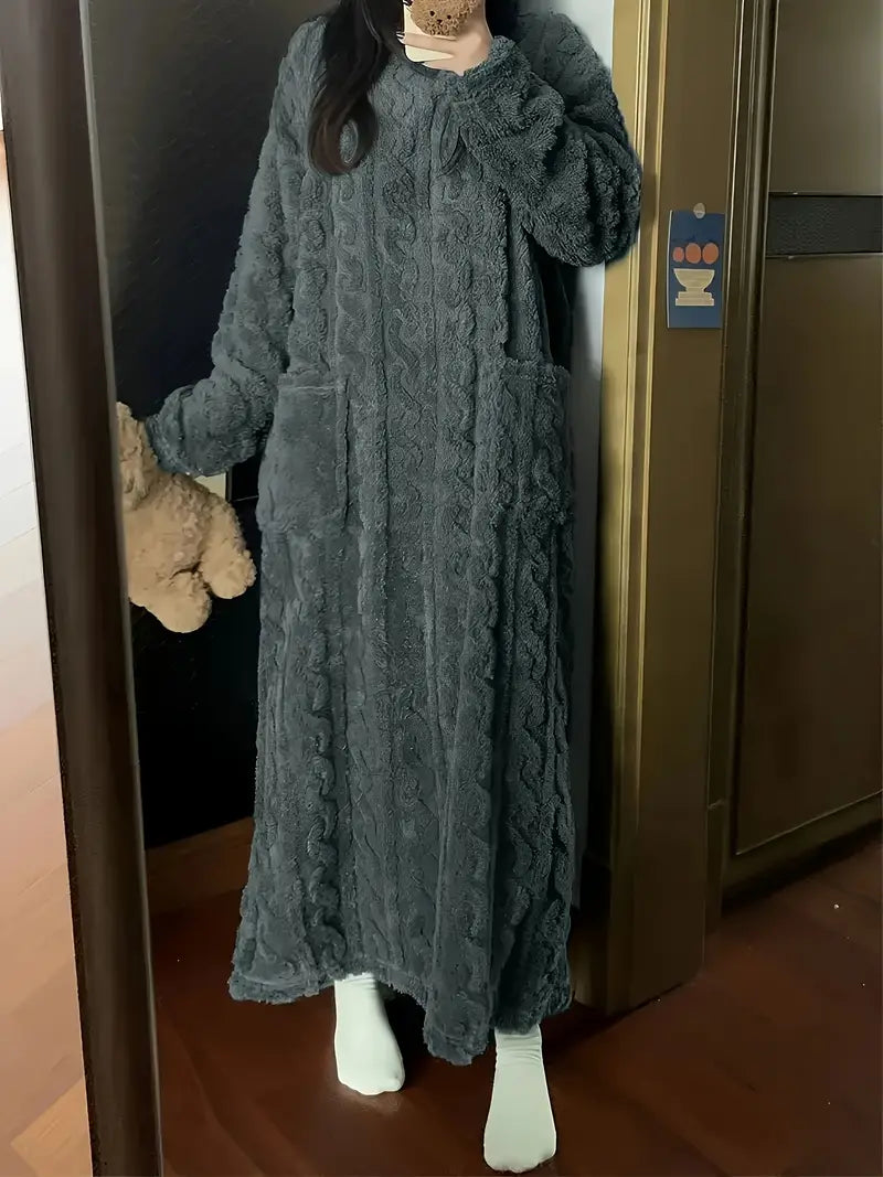 Abigail™ - Robe d'Hiver en Polaire Douce Jacquard