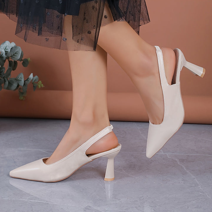 Vivienne | Escarpins slingback à talon évasé