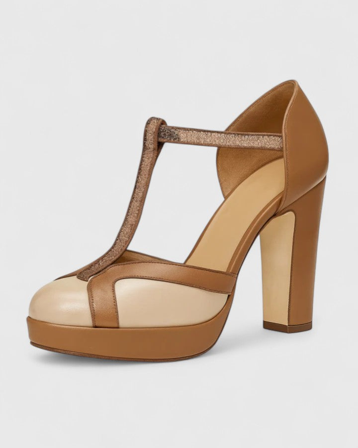 Adrienne | Escarpins à bride en T et plateforme