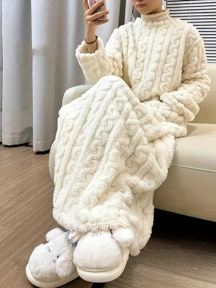 Abigail™ - Robe d'Hiver en Polaire Douce Jacquard