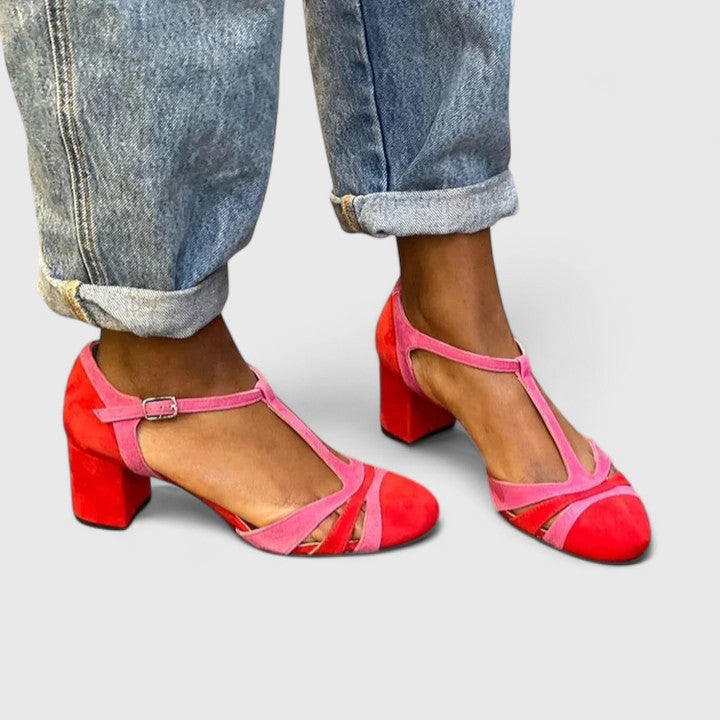Suzan | Escarpins à bride en T et talon bloc
