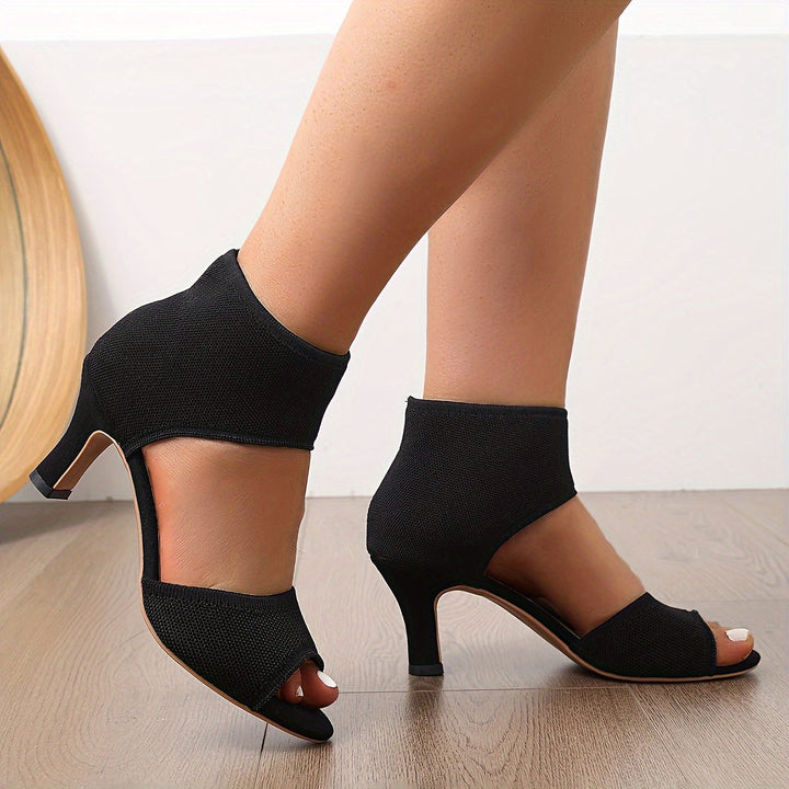 Beatrix | Bottines à bout ouvert et petit talon