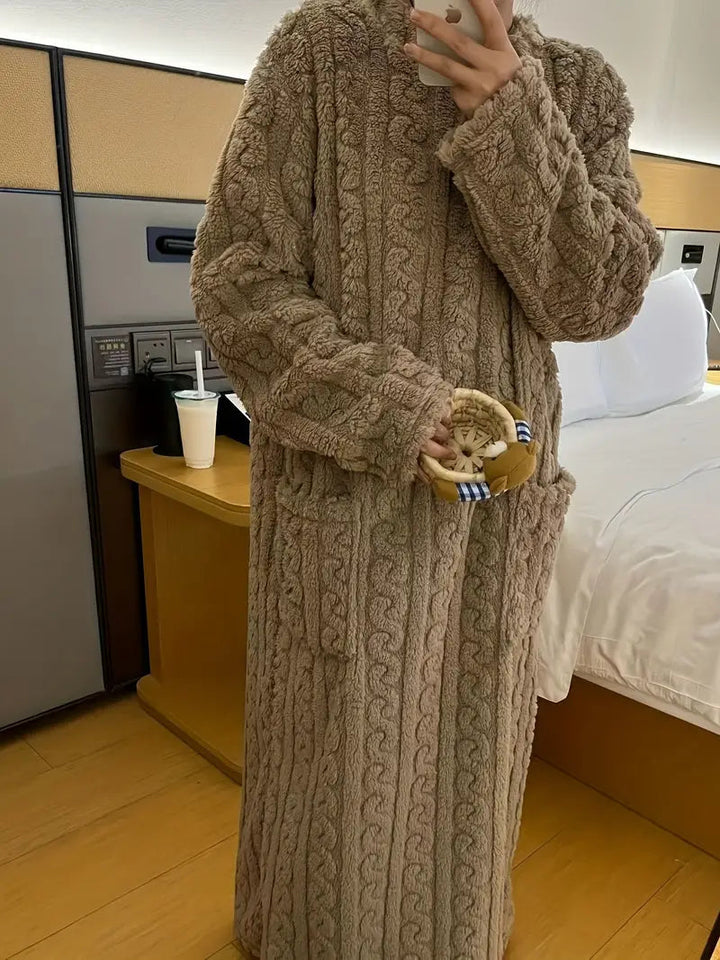 Abigail™ - Robe d'Hiver en Polaire Douce Jacquard