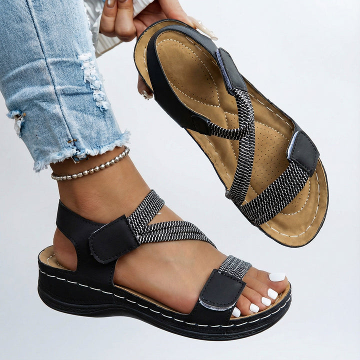 Jasmina | Sandales à brides élastiques et scratch