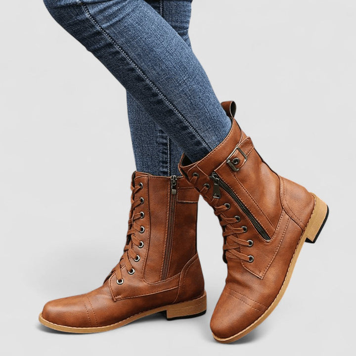 Sylvia | Bottines à lacets et fermeture éclair