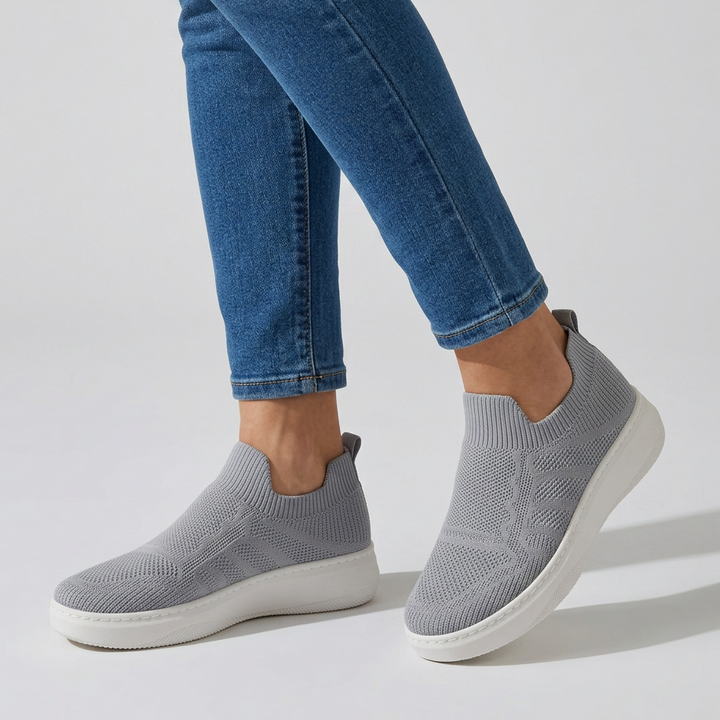 Nerea – baskets confortables pour femme, gris