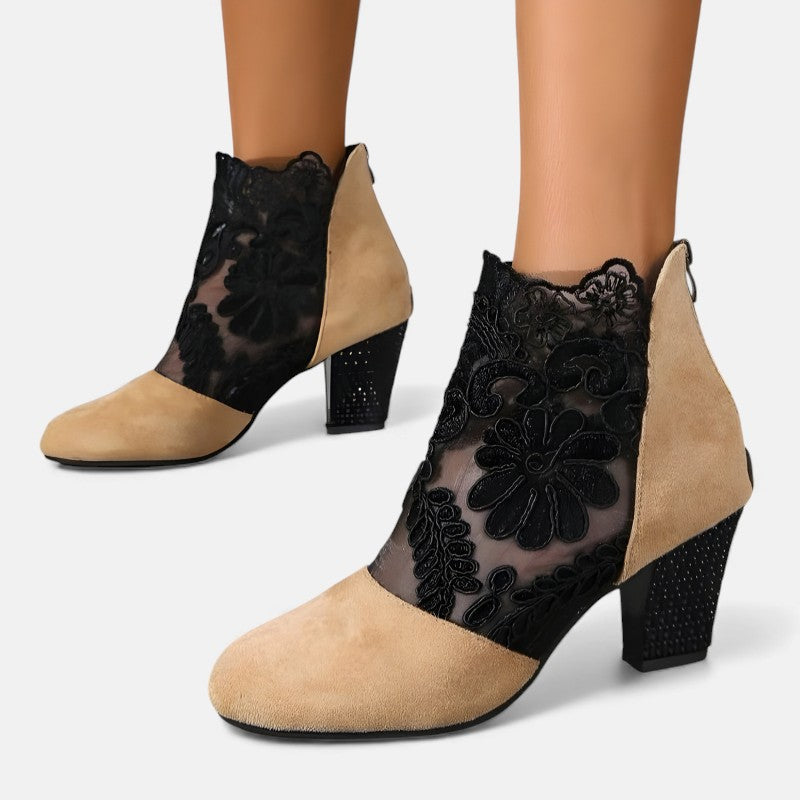 Norene | Bottines en dentelle à talon