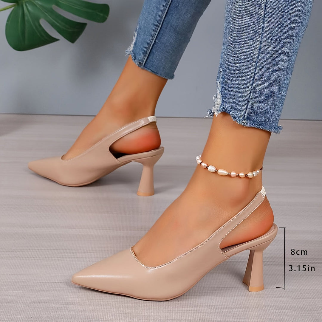 Vivienne | Escarpins slingback à talon évasé