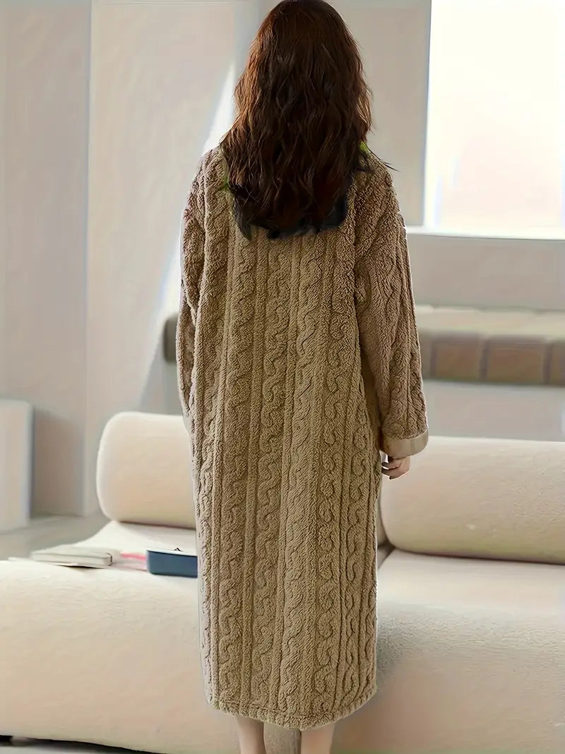Abigail™ - Robe d'Hiver en Polaire Douce Jacquard