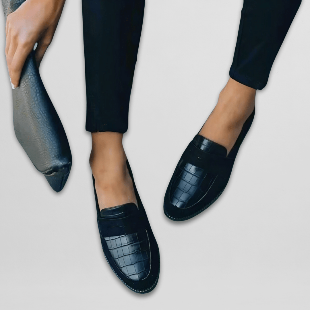 Claudia | Chaussons effet crocodile