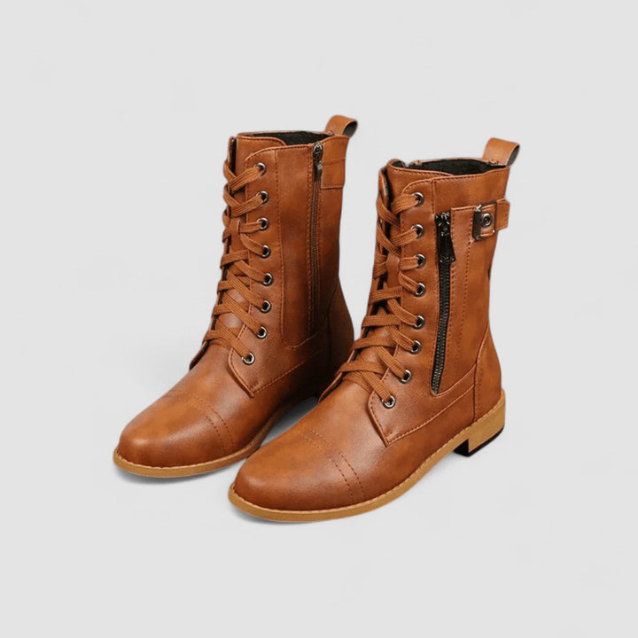 Sylvia | Bottines à lacets et fermeture éclair