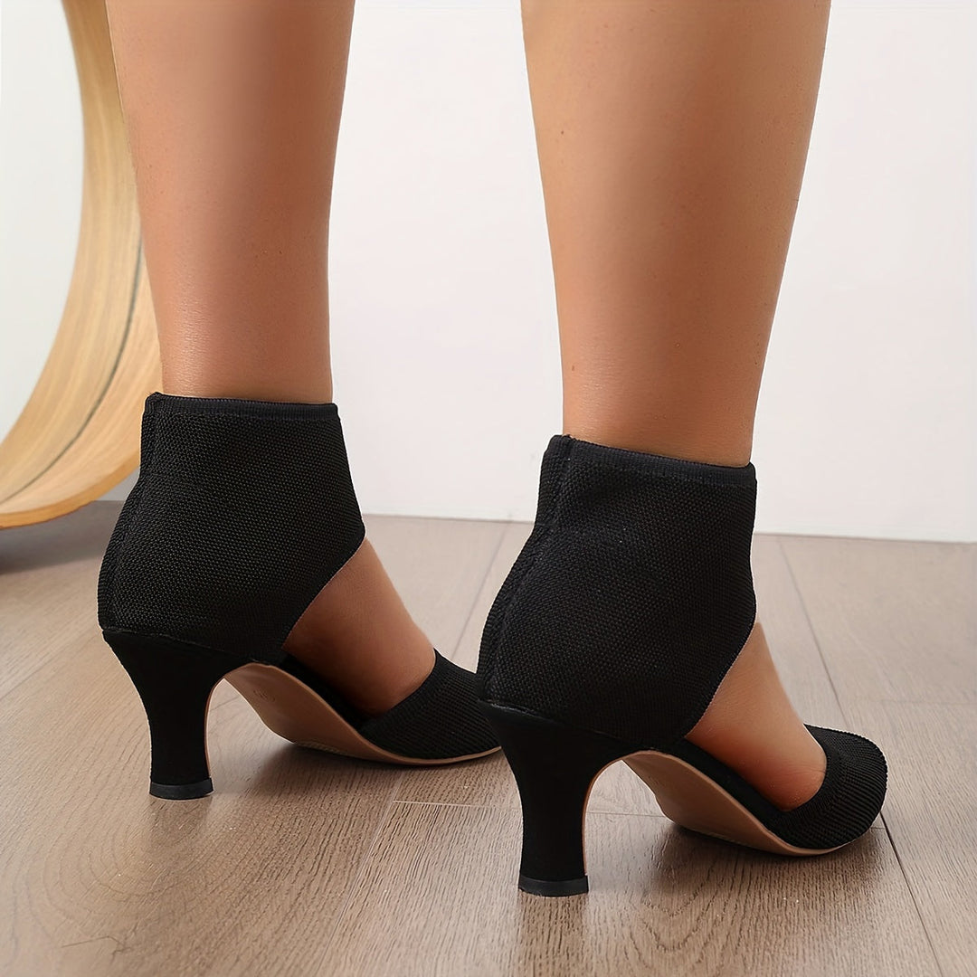 Beatrix | Bottines à bout ouvert et petit talon