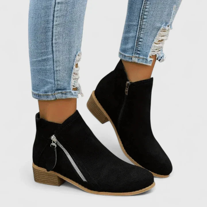 Marizheah | Bottines effet jean à zip latéral
