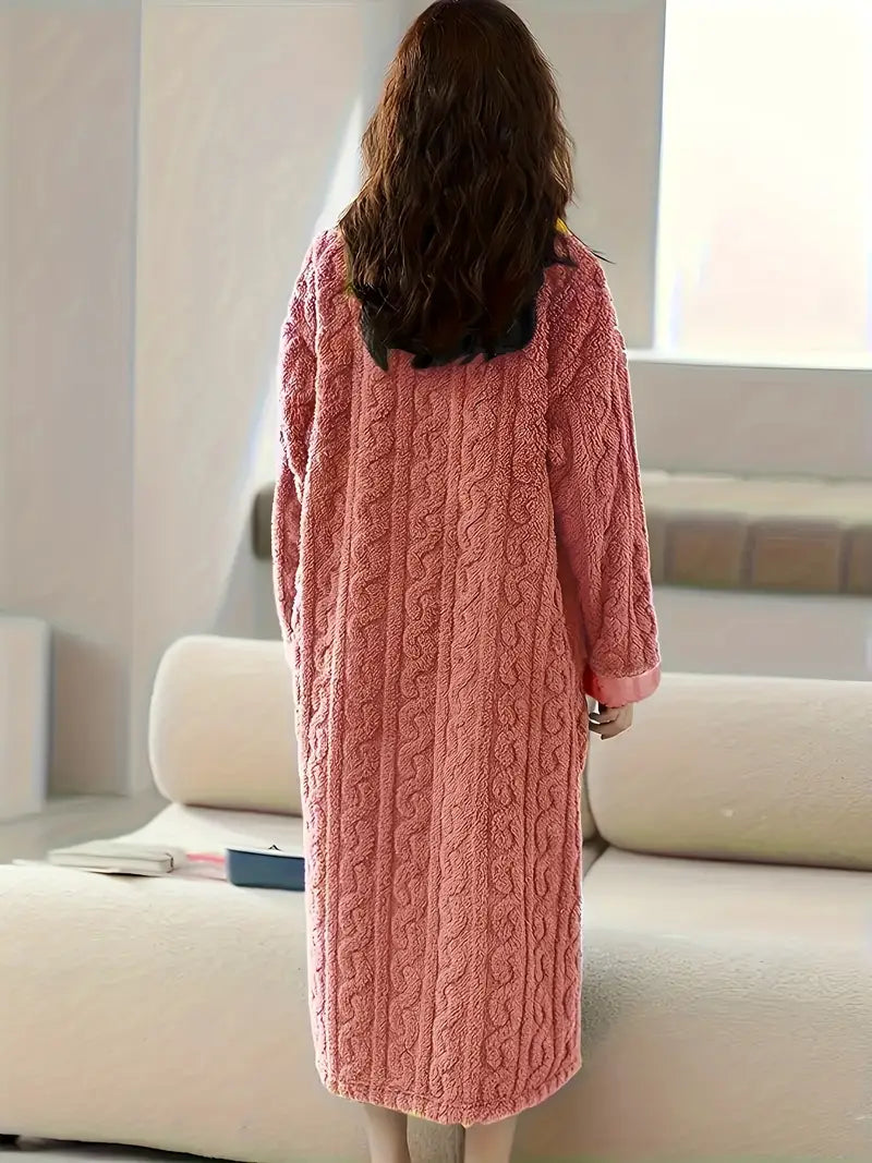 Abigail™ - Robe d'Hiver en Polaire Douce Jacquard