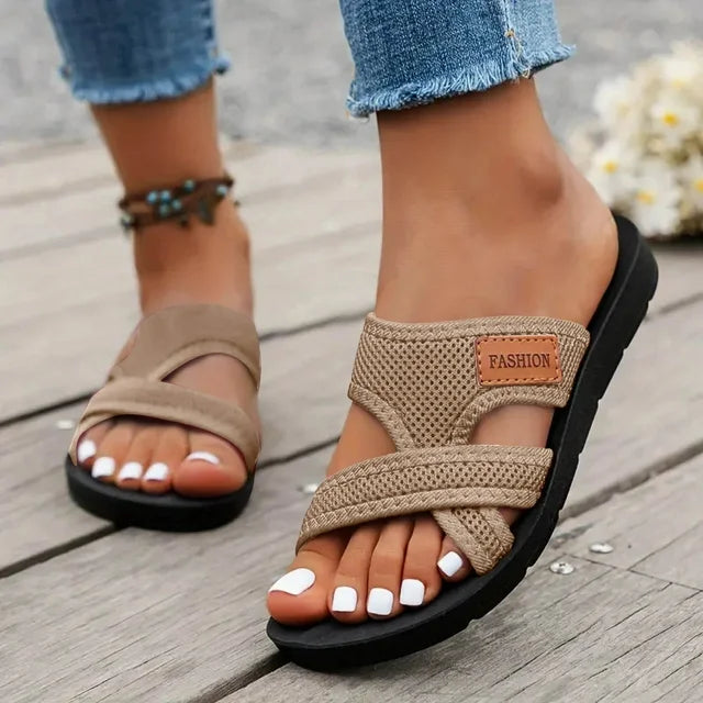 Cally | Mules à brides croisées et anneau d'orteil