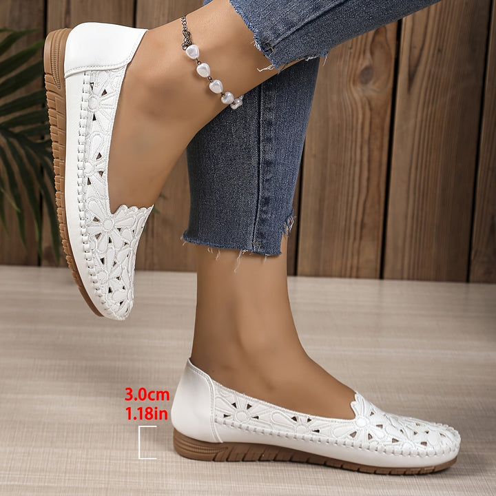 Fleurie | Ballerines ajourées à motif floral