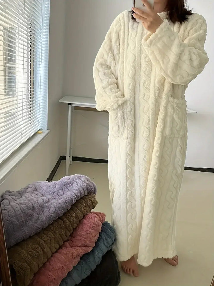 Abigail™ - Robe d'Hiver en Polaire Douce Jacquard