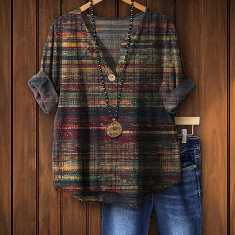 ZANE – BLOUSE INSPIRÉE DU VINTAGE AVEC DES ACCENTS COLORÉS