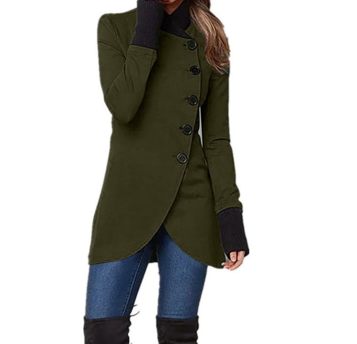 Erin | Veste longue à fermeture asymétrique