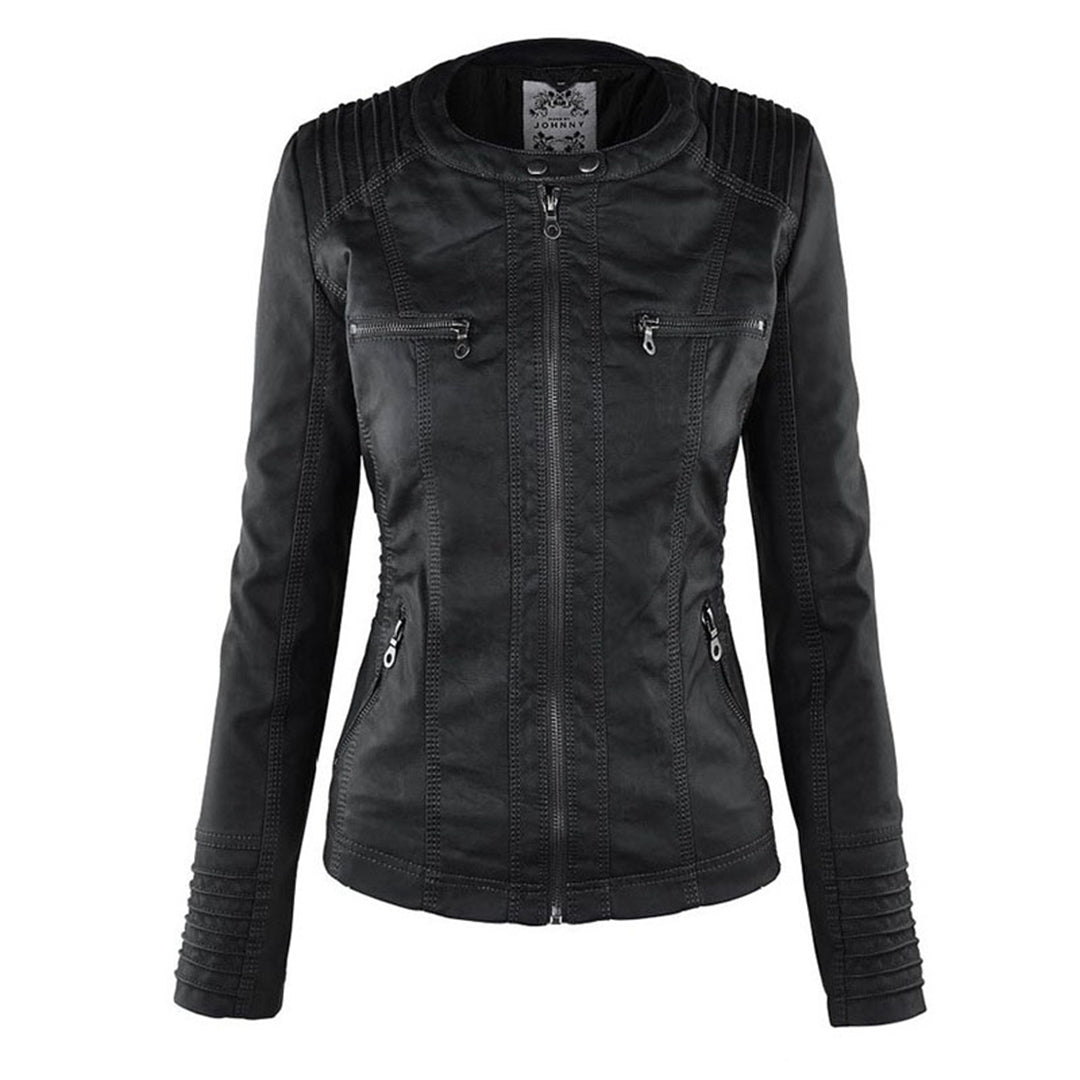 Veste Flavia en cuir – coloris noir