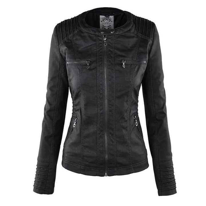 Veste Flavia en cuir – coloris noir