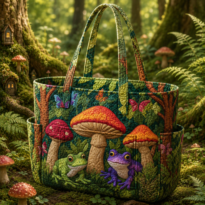 Rosalie – sac cabas matelassé au jardin de champignons