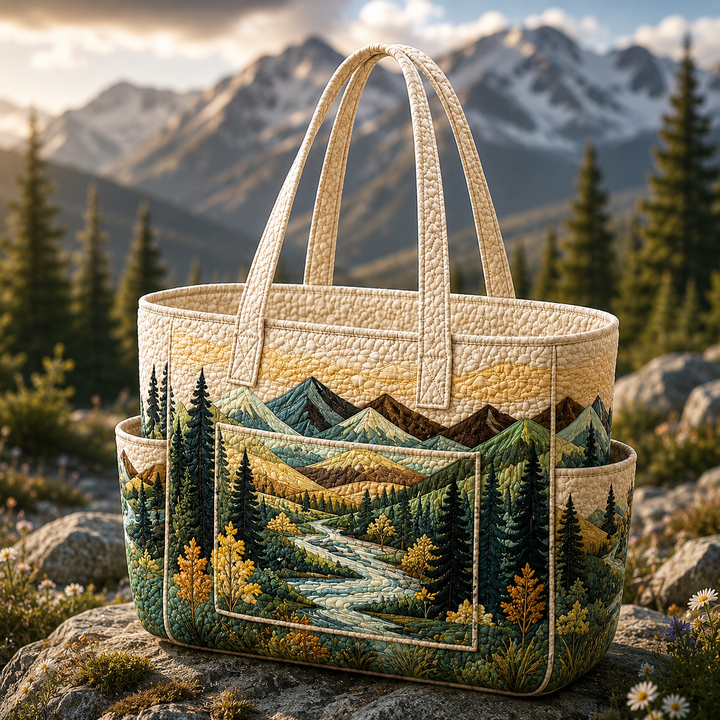 Noémie – sac cabas matelassé à la forêt