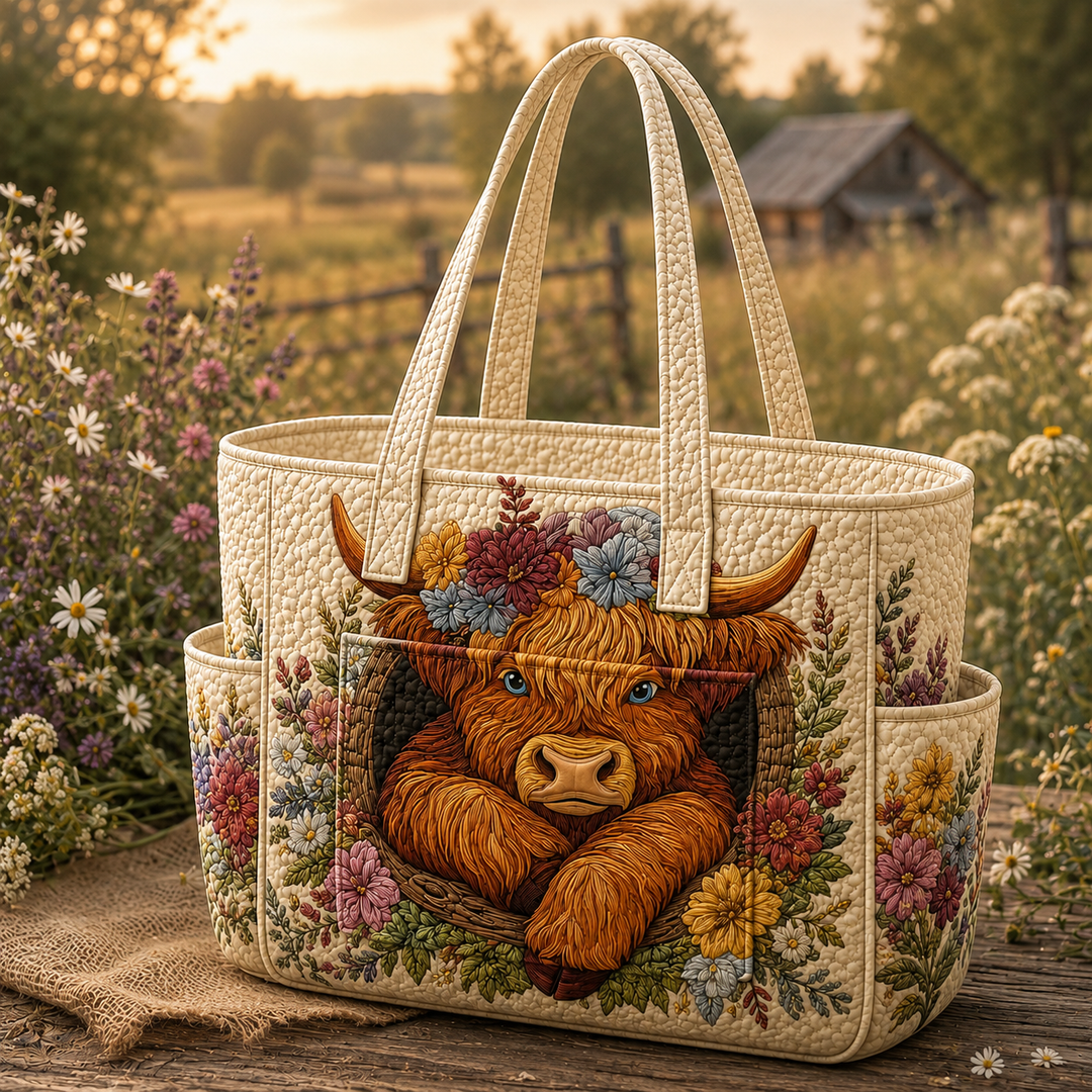 Élise – sac cabas matelassé à la ferme champêtre