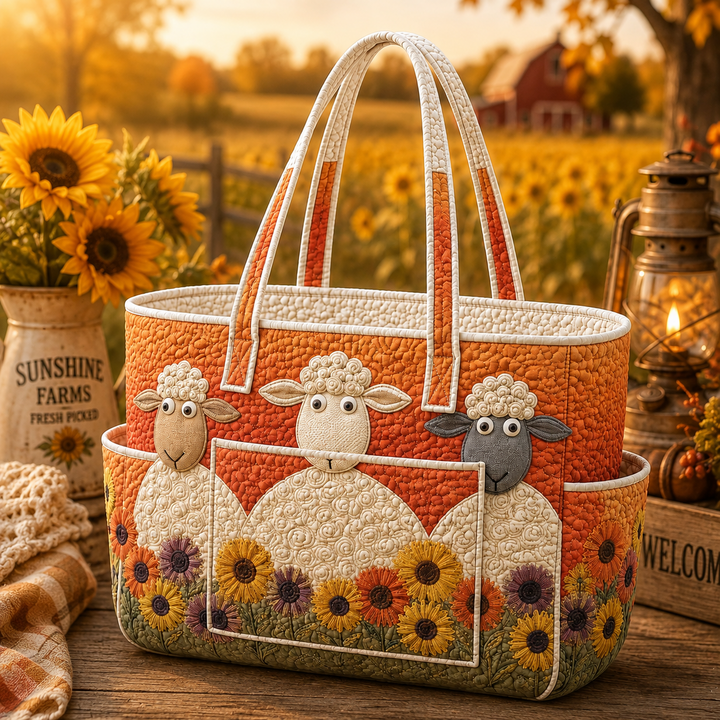 Florence – sac cabas matelassé aux moutons fantaisie