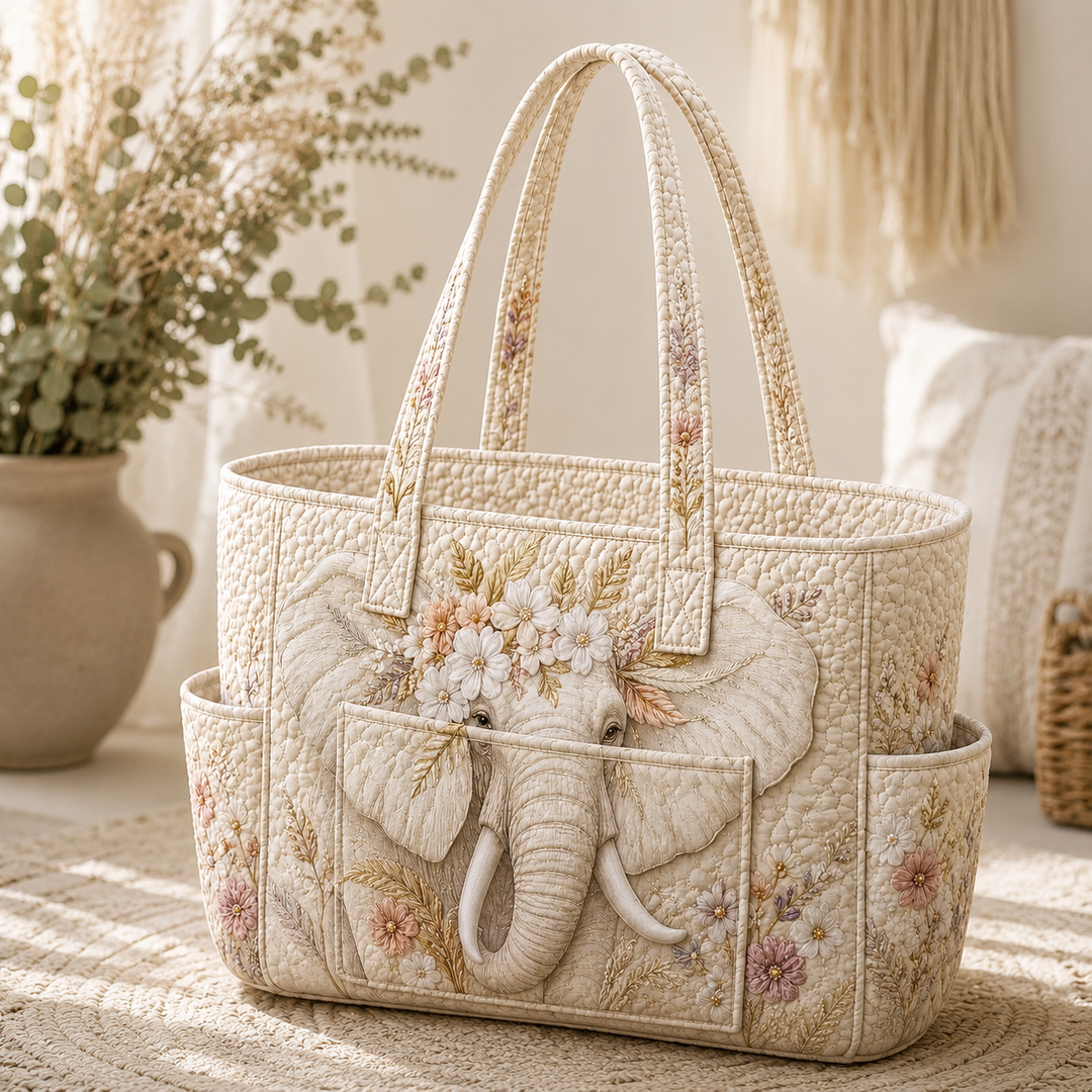 Pauline – sac cabas matelassé à l’éléphant