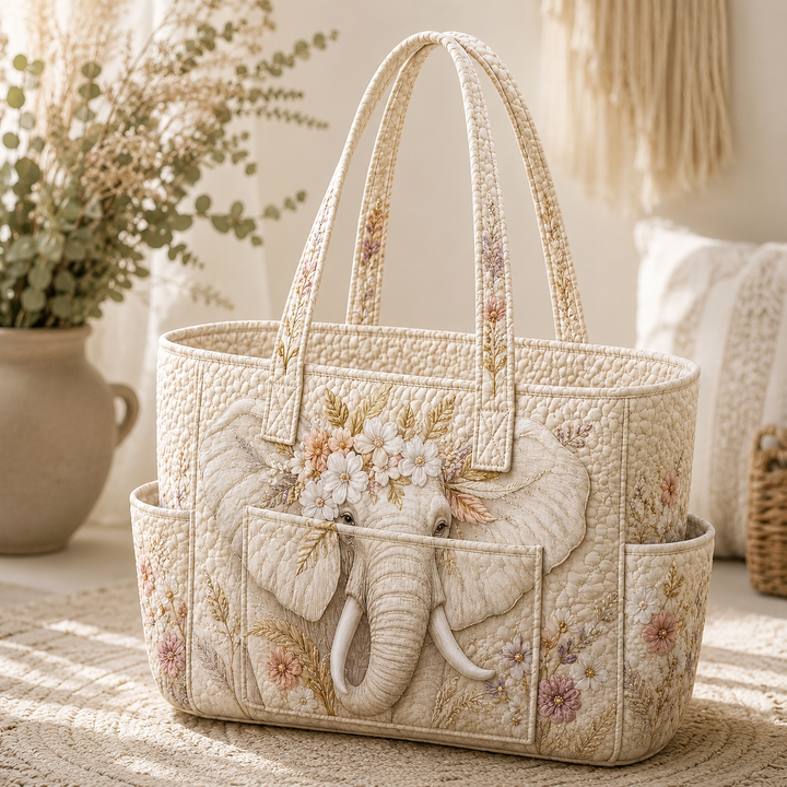 Pauline – sac cabas matelassé à l’éléphant