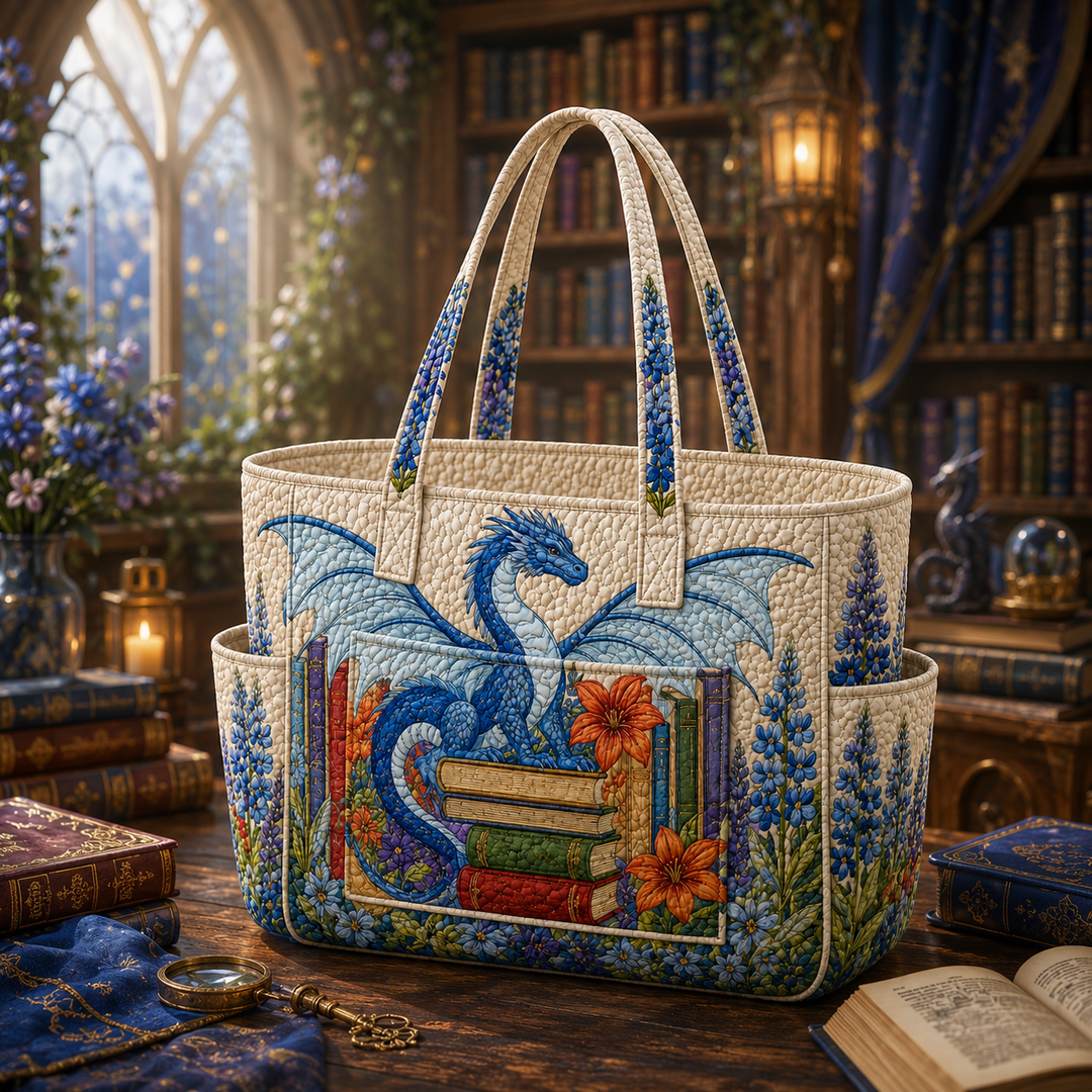 Valérie – sac cabas matelassé au dragon