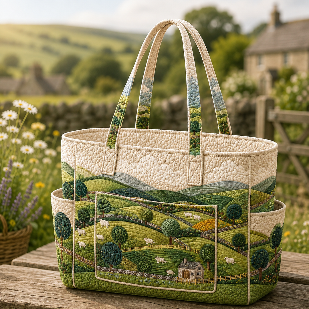 Mireille – sac cabas matelassé aux petits moutons
