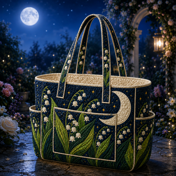 Laure – sac cabas matelassé au muguet