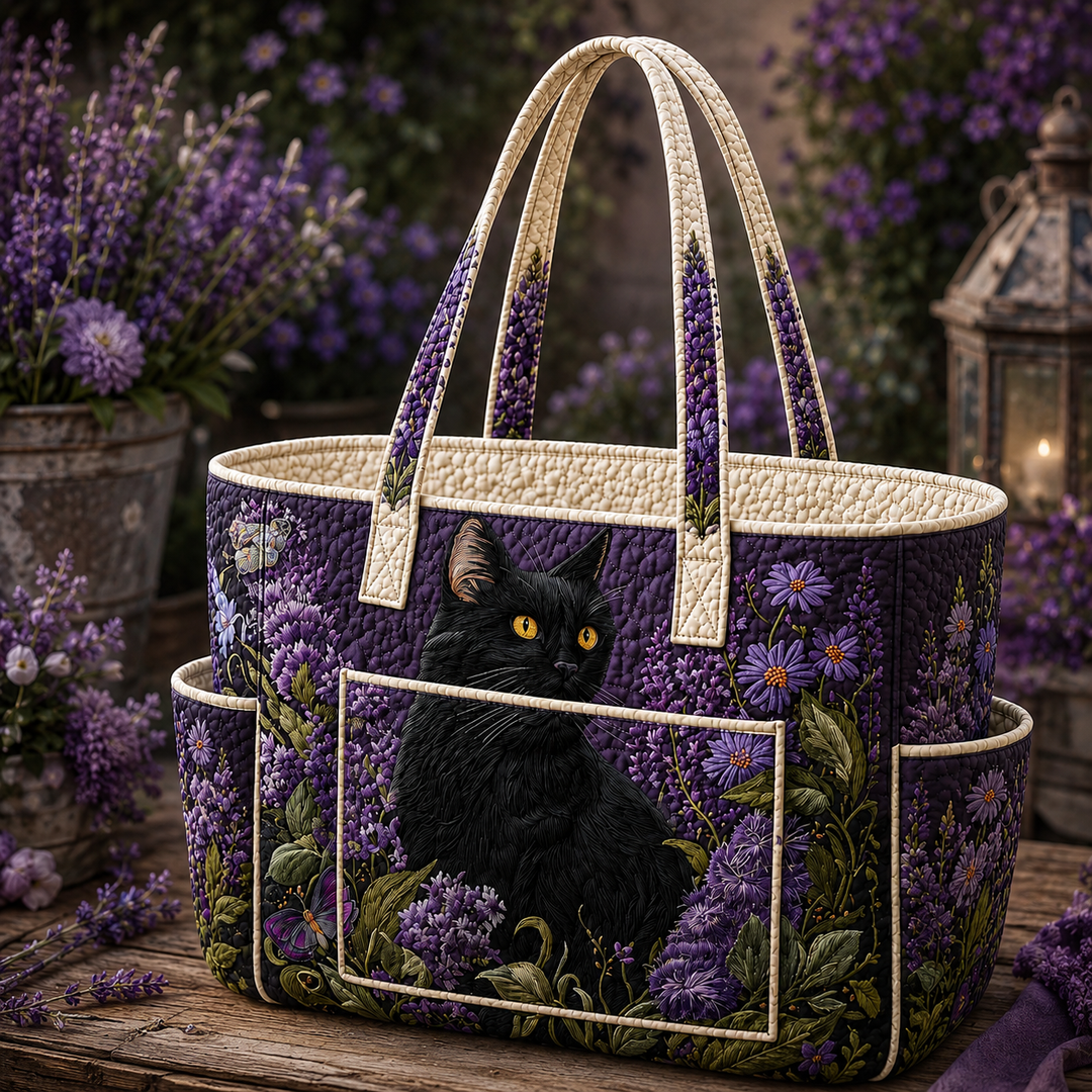 Éva – sac cabas matelassé au chat