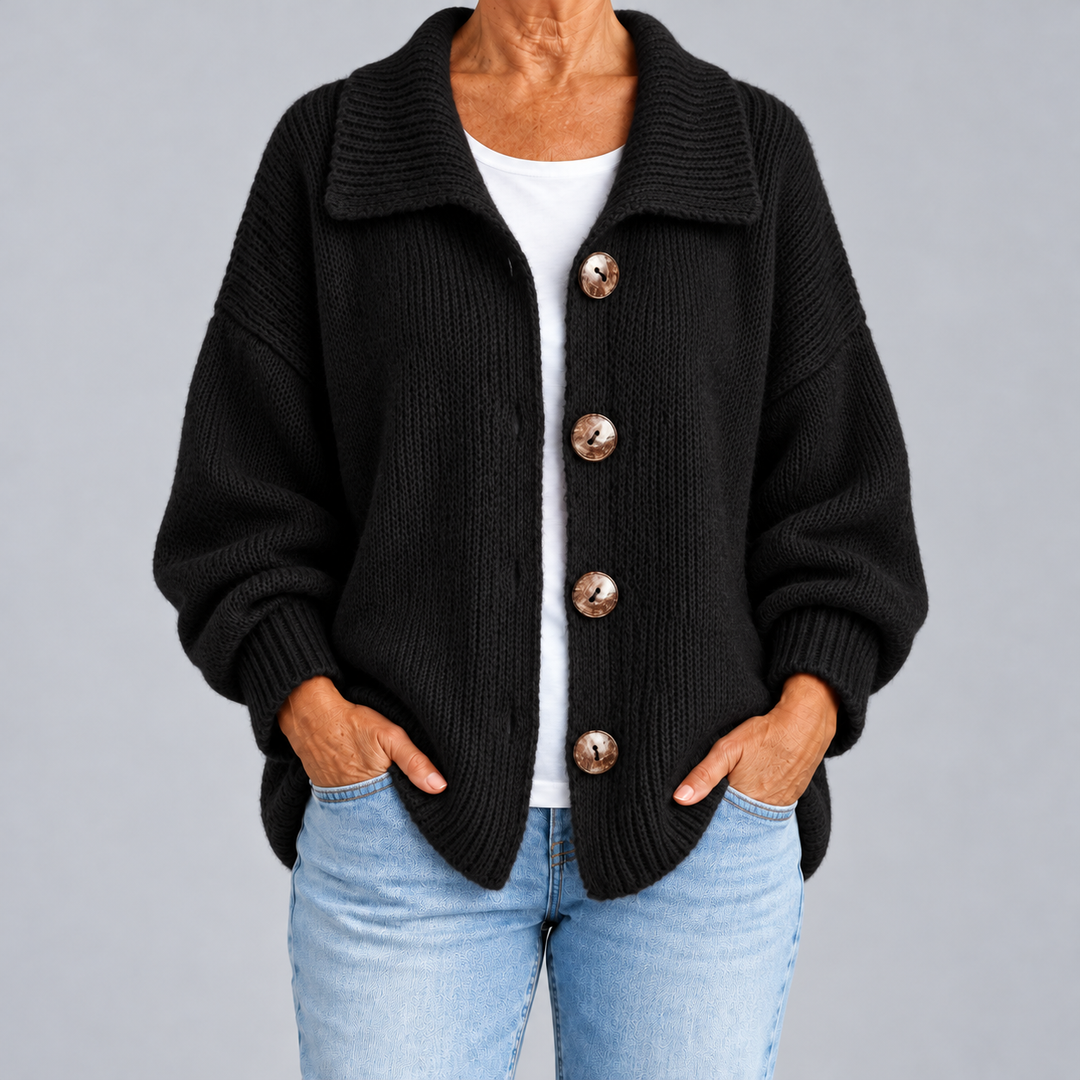 Chiara | Cardigan ample à col et boutons