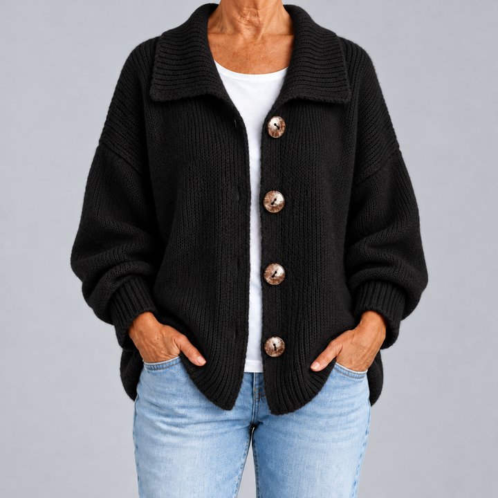 Chiara | Cardigan ample à col et boutons