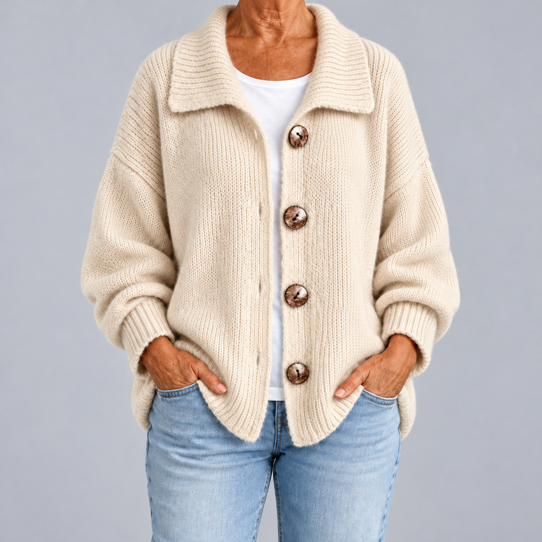 Chiara | Cardigan ample à col et boutons