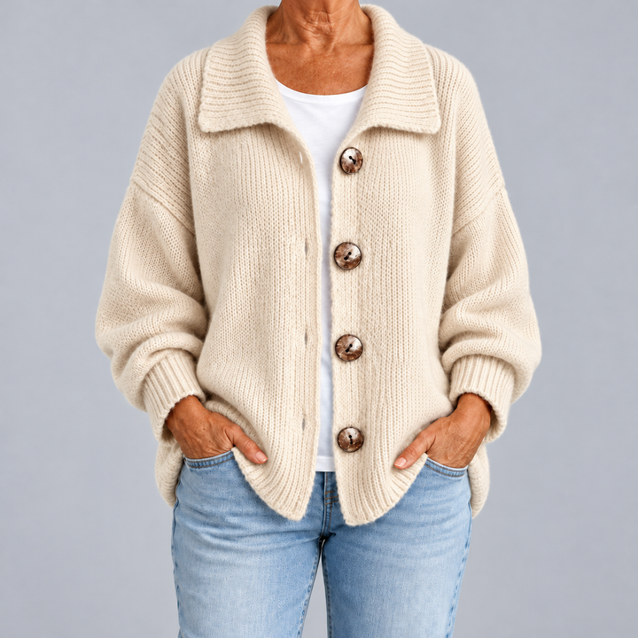 Chiara | Cardigan ample à col et boutons