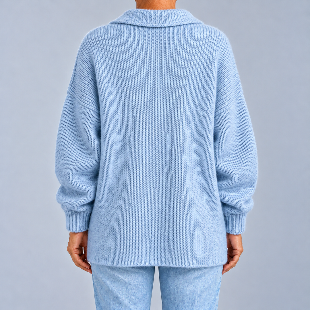 Laura | Cardigan ample à col chemise