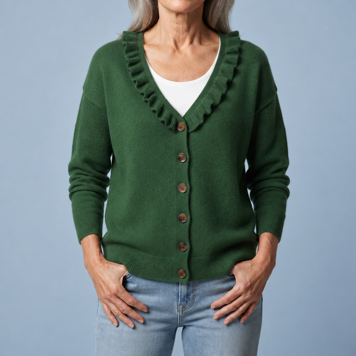 Valeria | Cardigan à col à volants