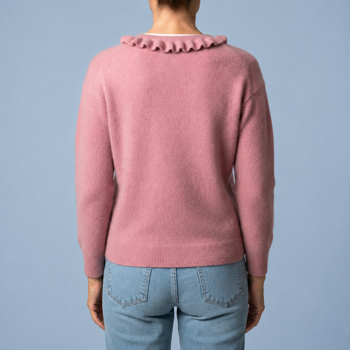 Valeria | Cardigan à col à volants