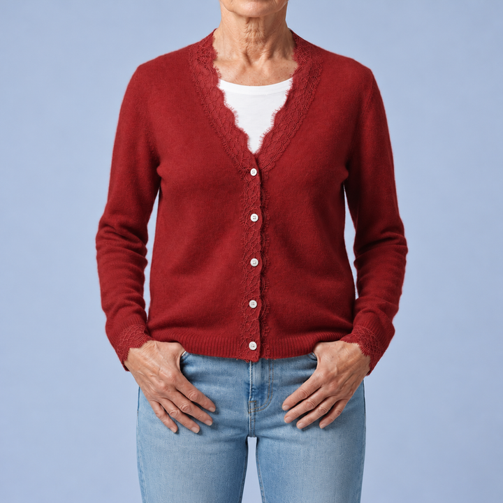 Aurora | Cardigan à détails en dentelle