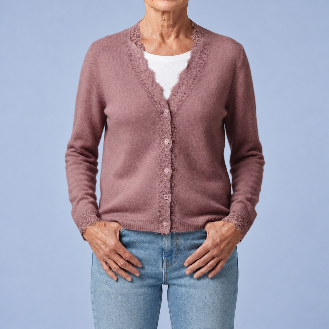 Aurora | Cardigan à détails en dentelle