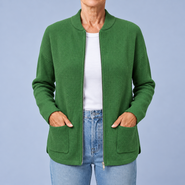 Agnese | Cardigan zippé avec poches