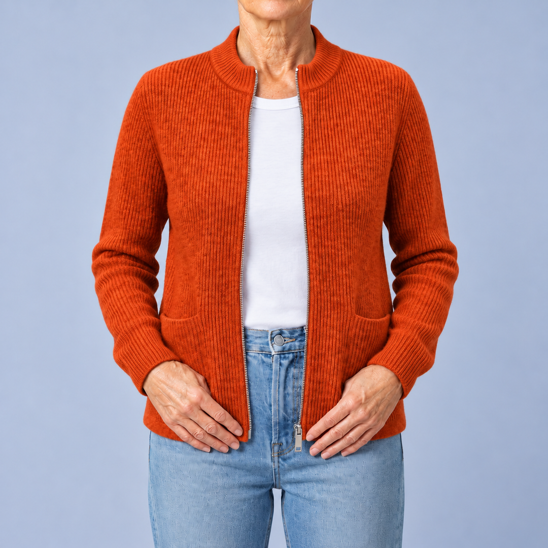 Agnese | Cardigan zippé avec poches