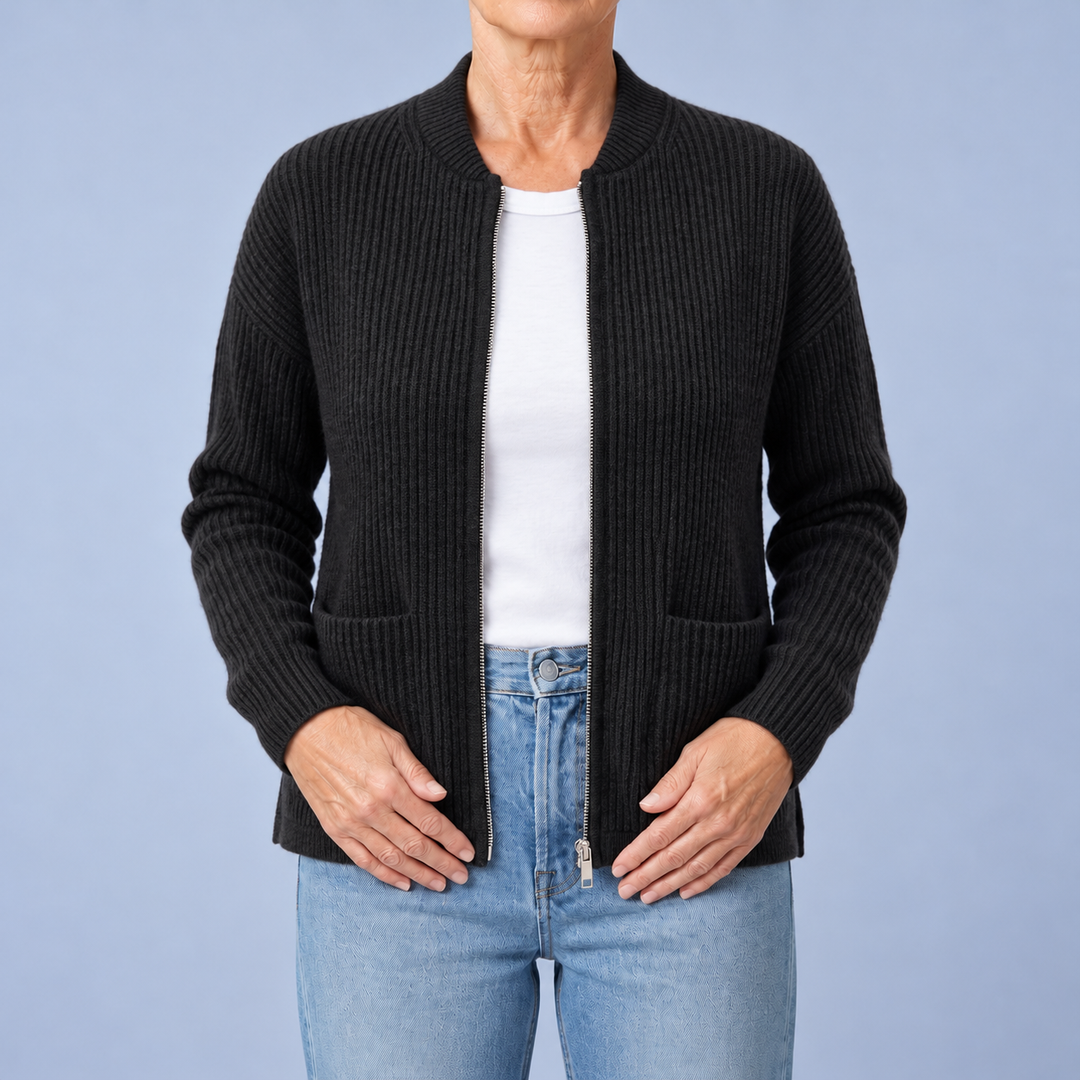 Agnese | Cardigan zippé avec poches