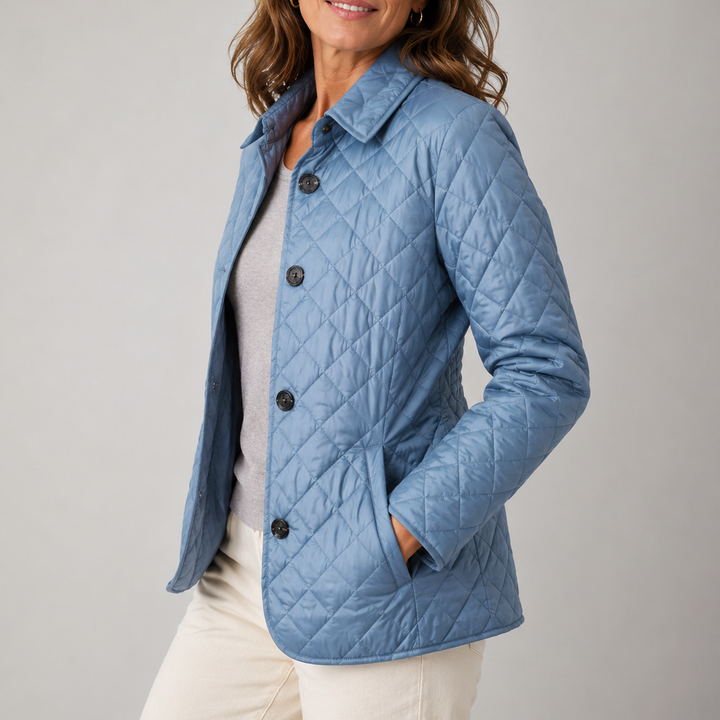 Loredana – veste matelassée légère bleue